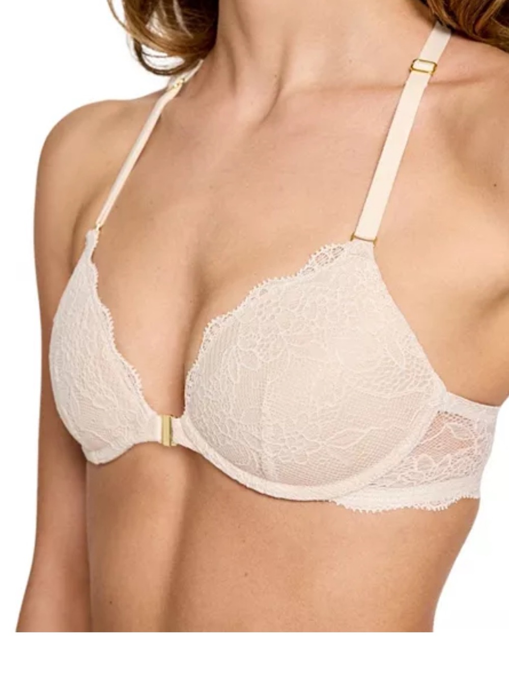 New Pepper Lace Racerback Lift Up Bra Sand Color-32B